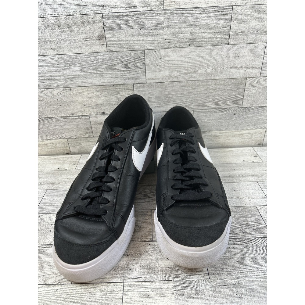 Nike Blazer Low Platform Women Size 9 Black Leather Sneakers Shoes DJ0292-001